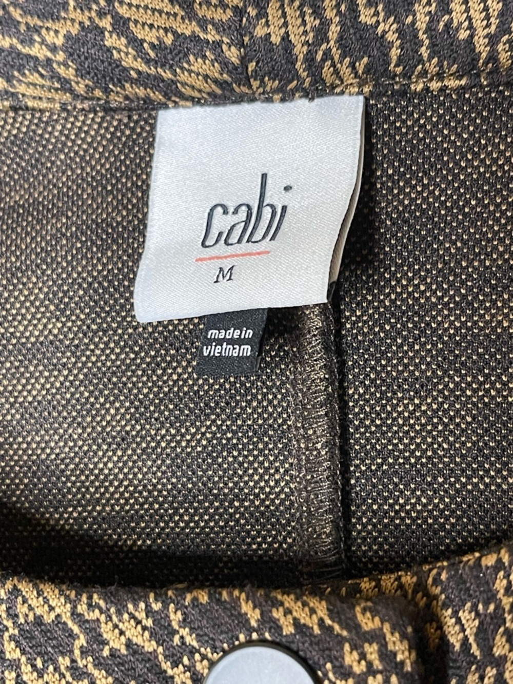 CAbi Director Jacket Tweed Crop in Brown & Black NWT Sz M - Picture 4 of 6